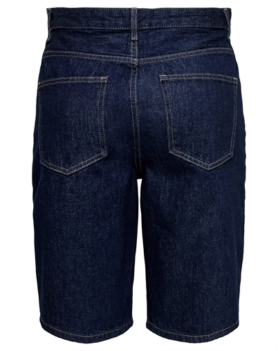 Only - Sonny Wide Shorts - Dark Blue Denim